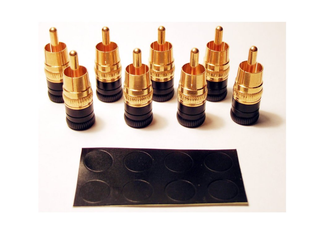 Acoustic Revive SIP-8F Short Plug for RCA Input Connectors 8-Set