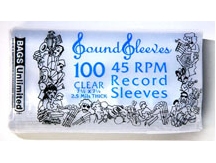 100 Pack Resealable 45 RPM Sleeves 2.5mil"