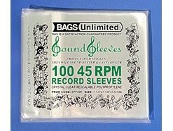100 Pack Resealable 45 RPM Sleeves