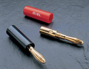 Gold G&BL Banana plugs screw-on connectors (Set of 4)