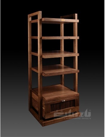Guizu WFP-4A Wright style four shelves cabinet with drawers