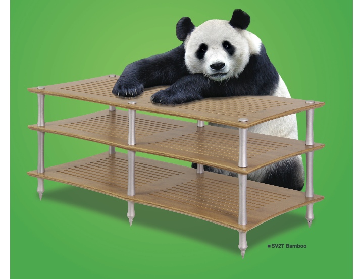 Quadraspire Sunoko-Vent T Bamboo HiFi/AV Shelving System