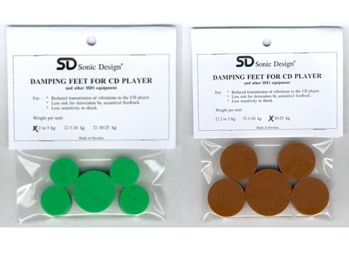 Sonic Design CD/SACD/DVD Damping Feet (Set of 5)