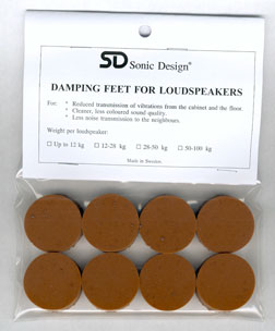 Sonic Design Loudspeaker Standard Damping Feet (Set of 8)
