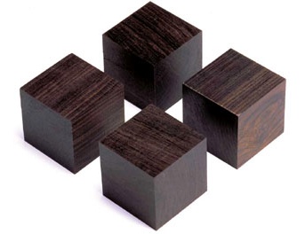Yamamoto QB-3 Cube base made from African ebony (Set of 4)