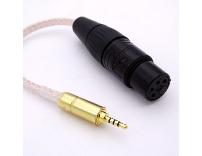 Adaptor Cable from Female 4-pin XLR to 2.5mm TRRS Minijack