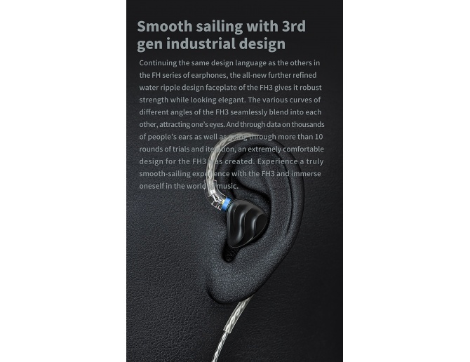 FiiO FH3 In-Ear Monitor IEM Dynamic Triple Driver Hybrid