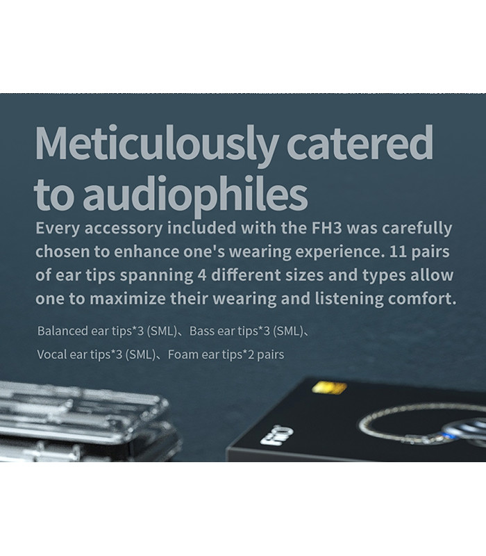 FiiO FH3 In-Ear Monitor IEM Dynamic Triple Driver Hybrid