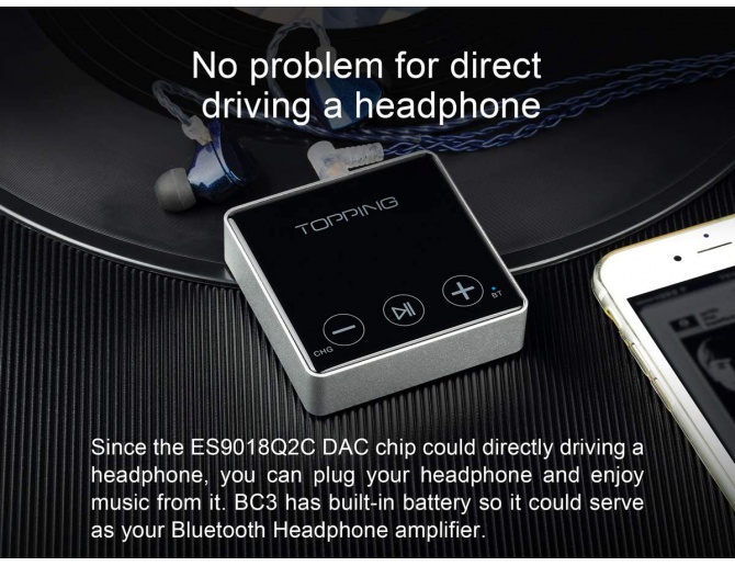 Topping BC3 Bluetooth LDAC DAC receiver with Line-Out
