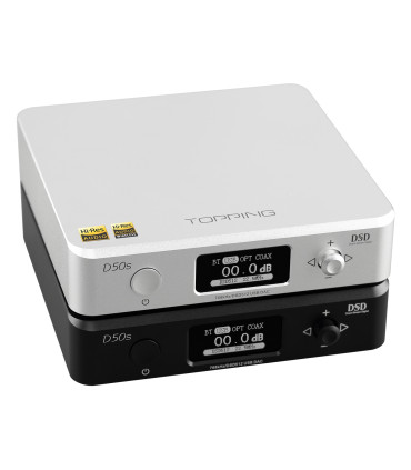 Topping D50s DAC +USB Hi-Res con Ingresso Bluetooth AptX LDAC [b-Stock]