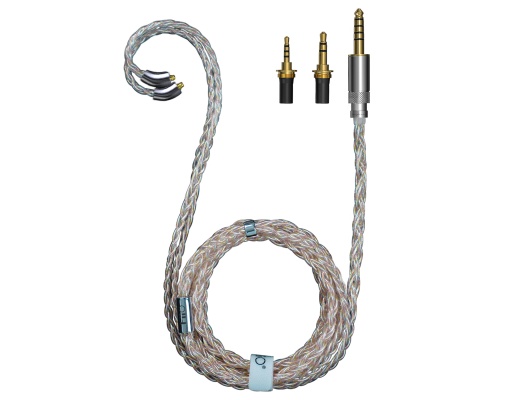 FiiO LC-RE PRO 2022 Gold-silver-copper braided swappable plug MMCX earphone cable
