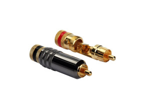 RCA Connector Gold Plated Full Brass Screw Type (Set of 4)