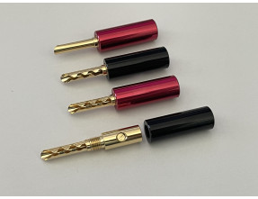 Banana Connectors Double Screw Type Metal Body  (Set of 4)