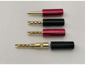 Banana Connectors Double Screw Type Metal Body (Set of 4)