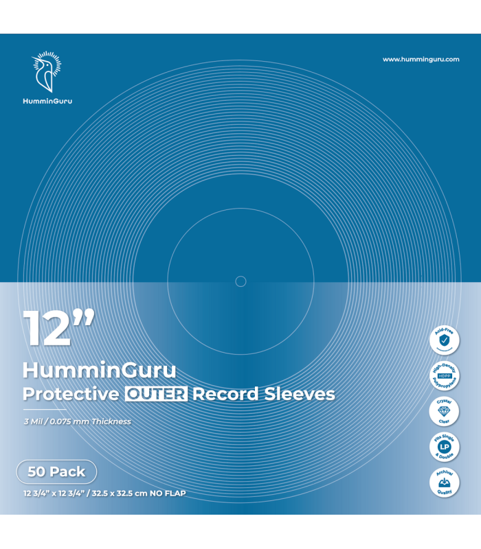 HumminGuru 12" Protective Outer Record Sleeves (50 pack) V2.0