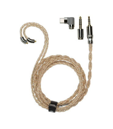 FiiO LC-RE PRO 2025 Gold-silver-copper swappable plug MMCX earphone cable