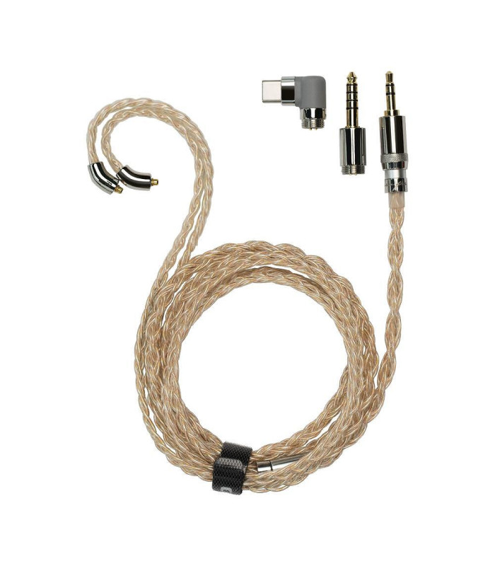 FIIO LC-RE PRO 2025 Cavo auricolari MMCX oro-argento-rame, Type C con connettori intercambiabili 3.5/2.5/4.4mm