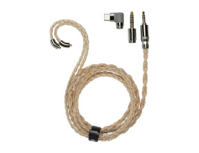 FiiO LC-RE PRO 2025 Gold-silver-copper swappable plug MMCX earphone cable