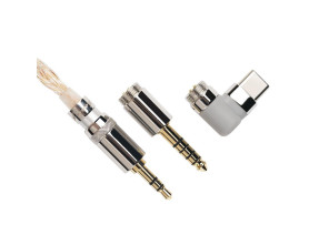 FiiO LC-RE PRO 2025 Gold-silver-copper swappable plug MMCX earphone cable