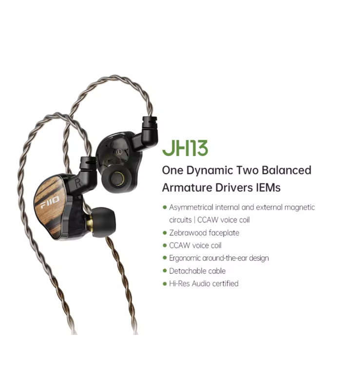 FiiO JH13 Jade Audio 1 Dynamic 2 BA Drivers