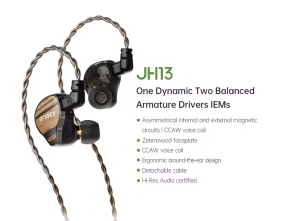 FiiO JH13 Jade Audio Auricolari In-Ear 1 Driver Dinamico + 2 Driver ad Armatura Bilanciata