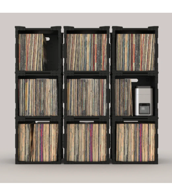 HumminGuru FlexiCube LP Modular stackable record holder (for 70 LPs)