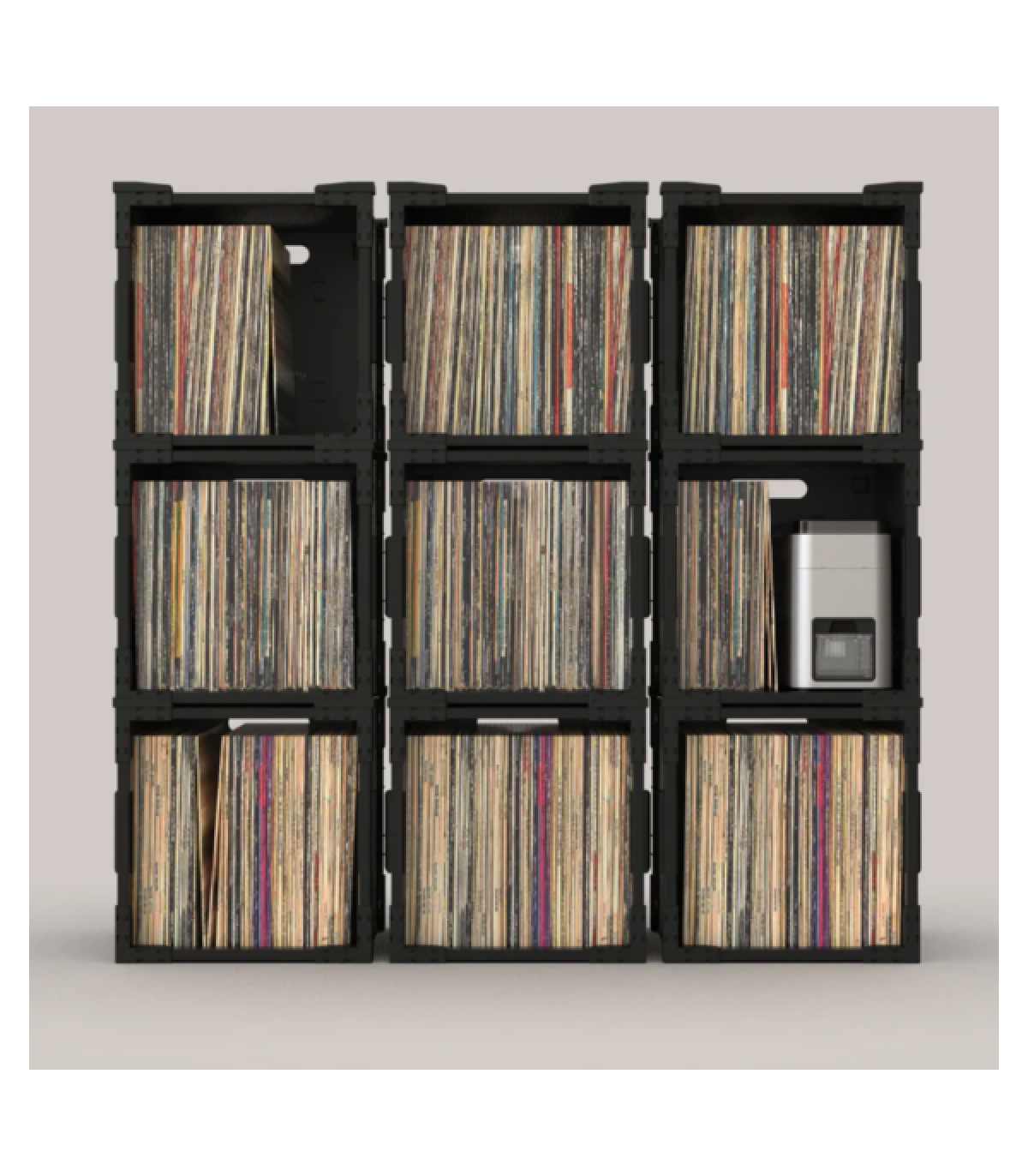 HumminGuru FlexiCube LP Modular stackable record holder (for 70 LPs)