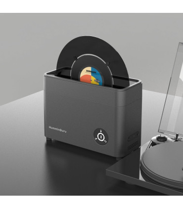 HumminGuru Ultrasonic Vinyl Record Cleaner Bundle with 7" + 10" Record Adapters