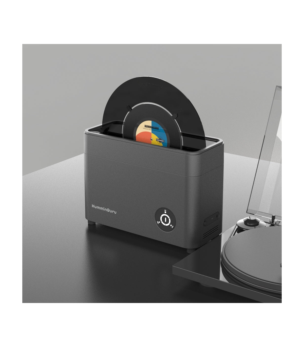 HumminGuru Ultrasonic Vinyl Record Cleaner Macchina Lavadischi per dischi da 7" + 10"