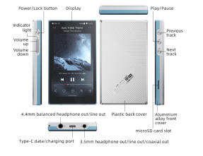 FiiO JM21 (4GB + 64GB) Portable High Resolution Music Player  [b-Stock]