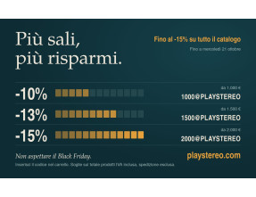 Fino al -15% su tutto il catalogo - Più sali, più risparmi