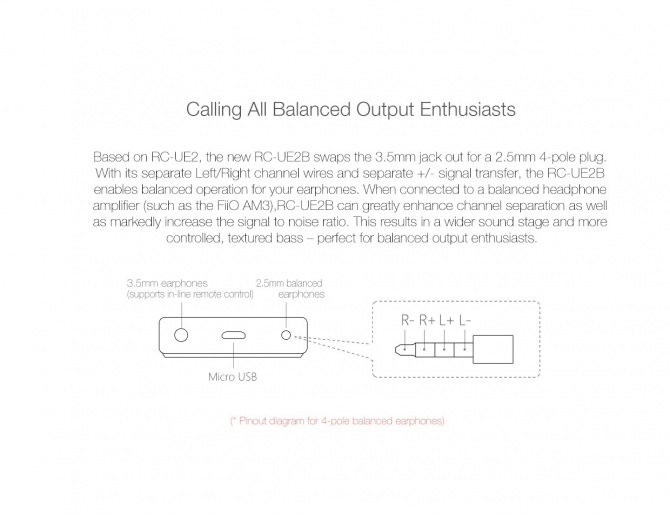 FiiO RC-UE2B Cavo speciale Bilanciato per In-ear Ultimate Ears