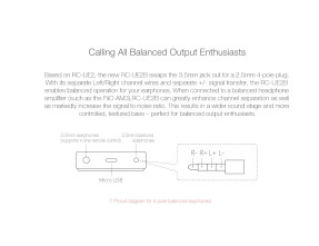 FiiO RC-UE2B Balanced Replacement Cable for Ultimate Ears