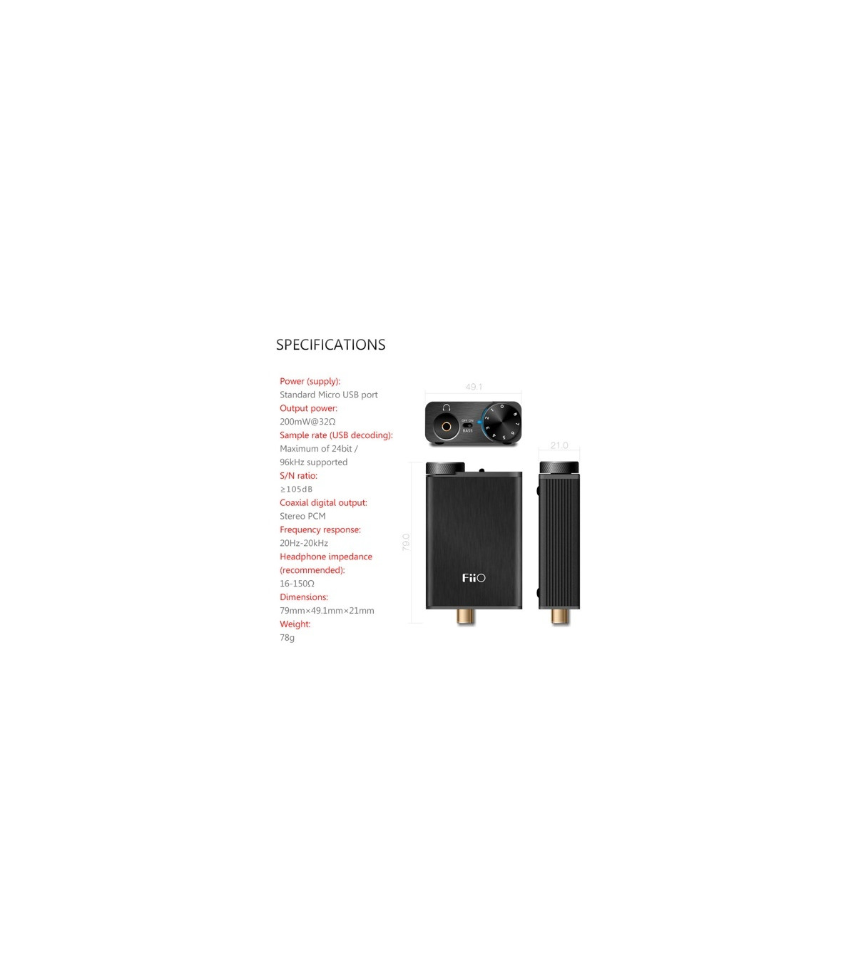 FiiO E10K "OLYMPUS 2" DAC USB con Amplificatore per cuffie