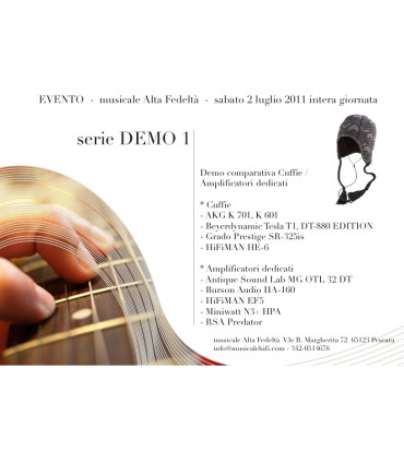 EVENTO serie DEMO1 - Comparativa Cuffie / Amplificatori dedicati