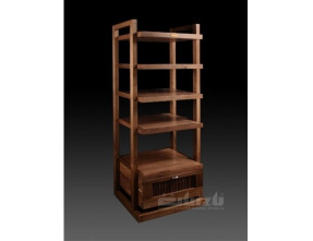 Guizu WFP-4A Wright style four shelves cabinet with drawers