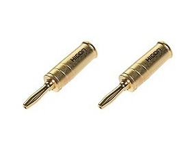 HICON Gold metal Banana plugs screw-on connectors (Set of 4)