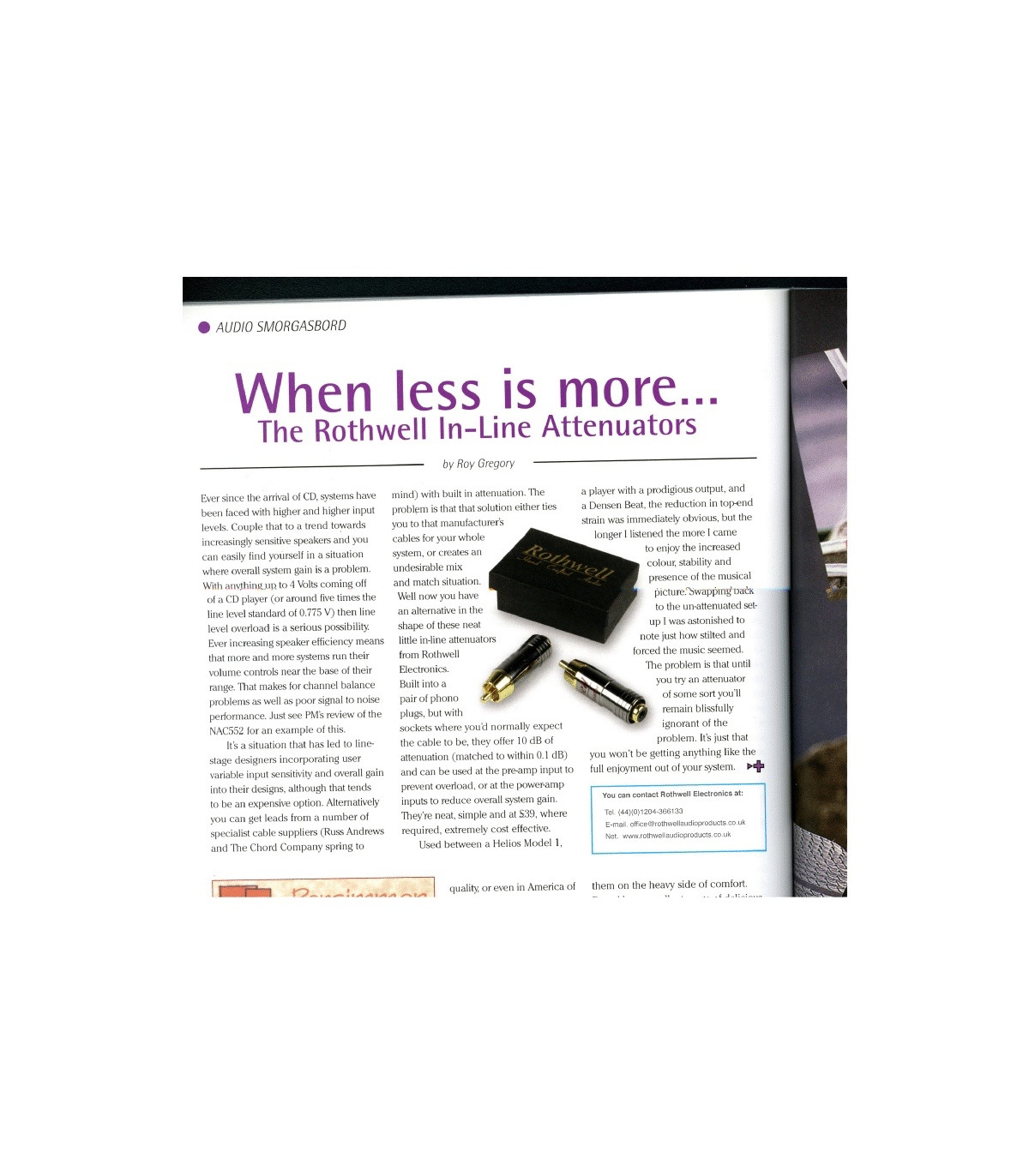 Rothwell In-Line RCA Attenuators (coppia)