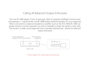 FiiO RC-ATHB Re-Cable for Balanced Audio-Technica Earphones